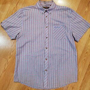 Ben Sherman Men's Short Sleeve Button Down Shirt, Large